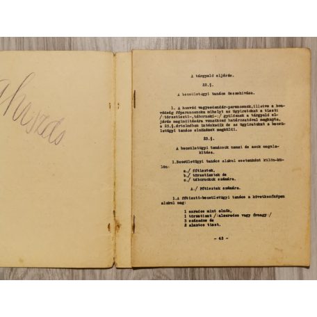 Kivonat az A-46. Becsületügyi szabályzat-ból II-III.