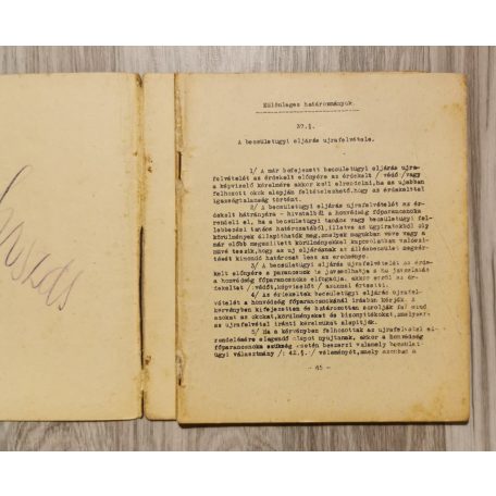 Kivonat az A-46. Becsületügyi szabályzat-ból II-III.