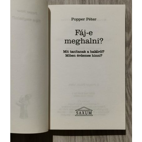 Popper Péter: Fáj-e meghalni?