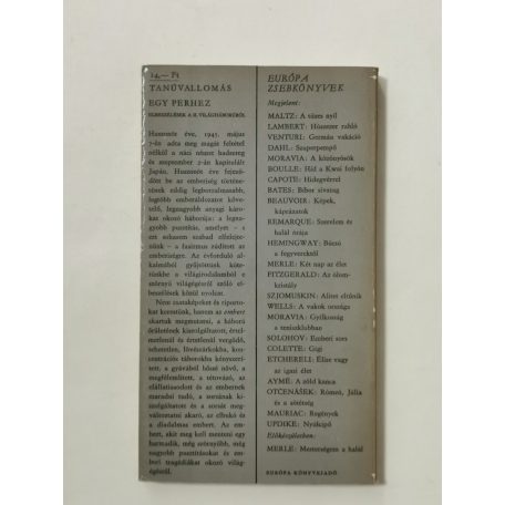 Tanúvallomás egy perhez - Elbeszélések a II. világháborúról