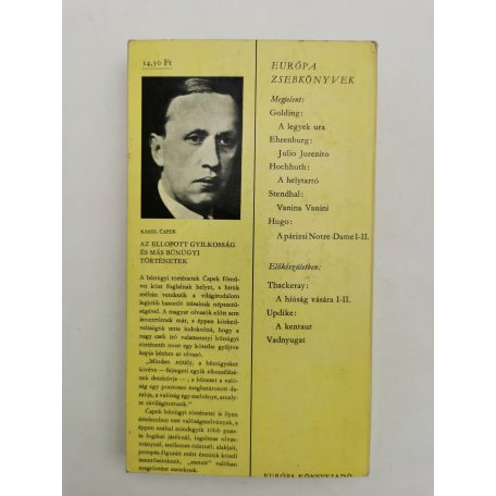 Karel Čapek: Az ellopott gyilkosság és más bűnügyi történetek 