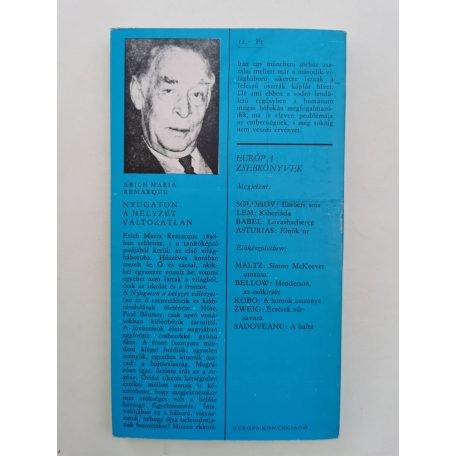 Erich Maria Remarque: Nyugaton a helyzet változatlan 