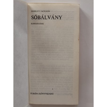 Shirley Jackson: Sóbálvány 