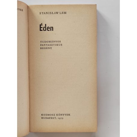 Stanisław Lem: Éden