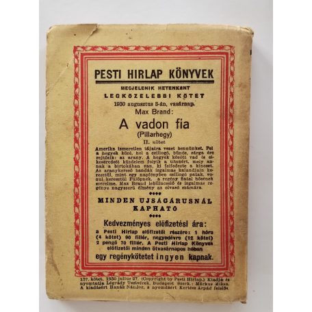 Max Brand: A vadon fia I-II. (PHK 137-138.)