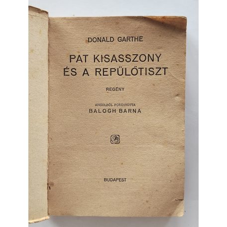 Donald Garthe: Pat kisasszony és a repülőtiszt (PHK 183.)