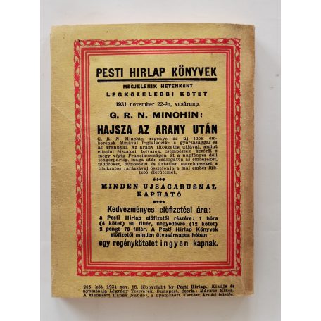 G. R. N. Minchin: Hajsza az arany után I-II. (PHK 205-206.)