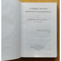   Szádeczky-Kardoss Lajos, Dr.: A székely nemzet története és alkotmánya (Reprint)