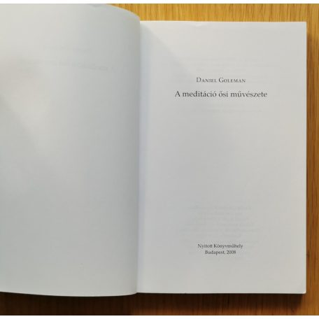 Daniel Goleman: A meditáció ősi művészete
