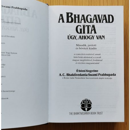 A.C. Bhaktivedanta Swami Prabhupada: A Bhagavad-Gítá - Úgy, ahogy van