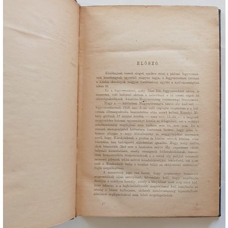 Nyékhegyi Ferenc: A Diaz-féle fegyverszüneti szerződés (a páduai fegyverszünet). Első kiadás! 1922.