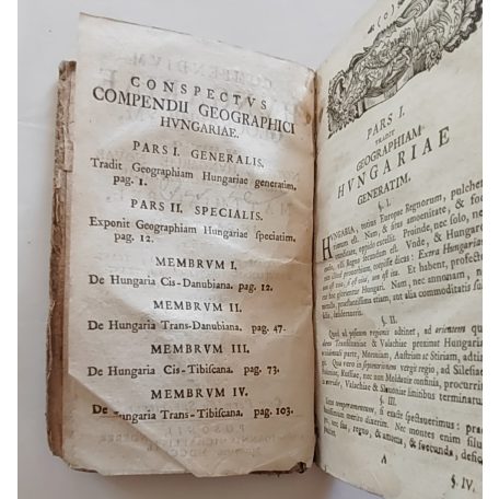 [Bél Mátyás] Bel, Matthiae: Compendium Hungariae geographicum, ad exemplar Notitiae Hungariae novae historico-geographicae Matthiae Bel, in partes IV. Utpote, Hungariam, Cis-Danubianam, Trans-Danubianam, Cis-Tibiscanam, et comitatus, divisum. ...