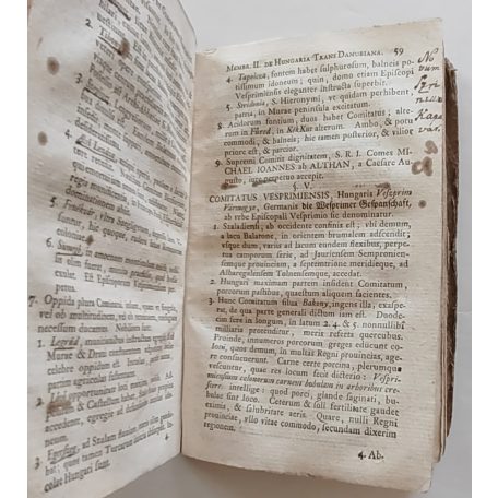 [Bél Mátyás] Bel, Matthiae: Compendium Hungariae geographicum, ad exemplar Notitiae Hungariae novae historico-geographicae Matthiae Bel, in partes IV. Utpote, Hungariam, Cis-Danubianam, Trans-Danubianam, Cis-Tibiscanam, et comitatus, divisum. ...