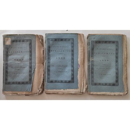 Tudományos Gyűjtemény. [A kor egyetemes tudományosságának folyóirata.] 1830. Tizennegyedik esztendei folyamat. I–XII. kötet. Szerkeztette Vörösmarty Mihál(y). Kiadta Trattner J(ános) M(átyás) és Károlyi I(stván).