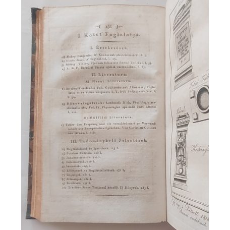 Tudományos Gyűjtemény [A kor egyetemes tudományosságának folyóirata.] 1820/1. harmadév (Negyedik esztendei folyamat - 1., 2., 3., 4. kötet)