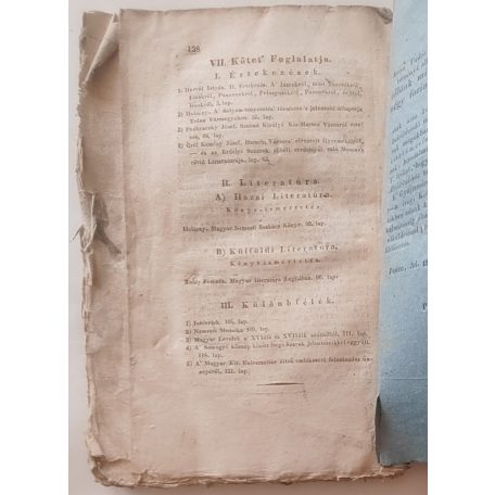 Tudományos Gyűjtemény. [A kor egyetemes tudományosságának folyóirata.] 1830. Tizennegyedik esztendei folyamat. VII. kötet. Szerkeztette Vörösmarty Mihál(y). Kiadta Trattner J(ános) M(átyás) és Károlyi I(stván).