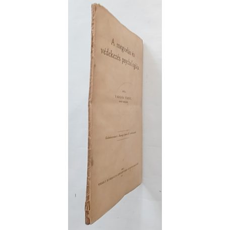 Vargha Ferenc: A megtorlás és védekezés psychologiája. 1915. 