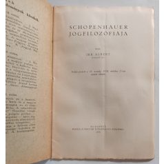 Irk Albert: Schopenhauer jogfilozófiája.