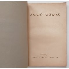   Zsidó Írások A Fraternitas Kis Könyvei Kolozsvár, 1941. 
