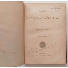   Asbóth János: Magyar Conservativ Politika. Második kiadás. 