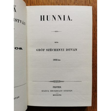 Széchenyi István: Hunnia (reprint)