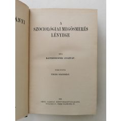 Ratzenhofer Gusztáv: A szociológiai megösmerés lényege