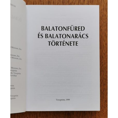 Lichtneckert András (szerk.): Balatonfüred és Balatonarács története 
