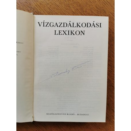 Erdélyi- László-Muraközi, Dr., (szerk.): Vízgazdálkodási lexikon