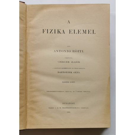 Antonio Róiti: A fizika elemei II.