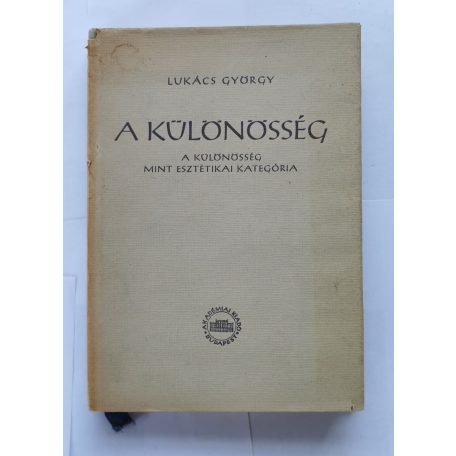 Lukács György: A különösség - A különösség mint esztétikai kategória