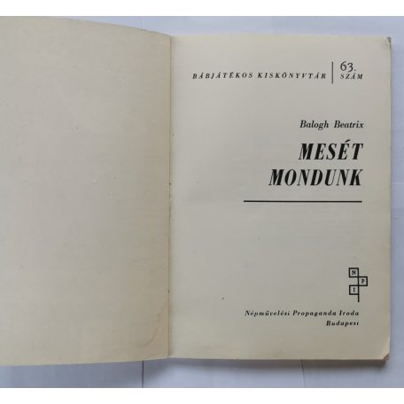 Balogh Beatrix: Mesét mondunk (Bábjátékos kiskönyvtár 63.)