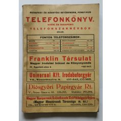  Budapesti és környéki betűrendes, fonetikus telefonkönyv. Vidéki és budapesti telefon szaknévsor 1940.