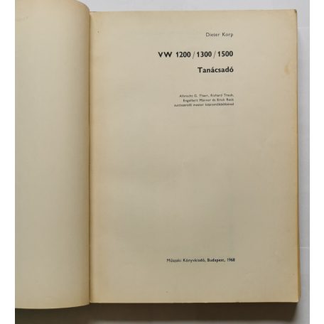 Dieter Korp: VW 1200/1300/1500 Tanácsadó