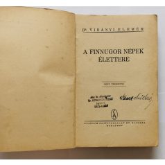   Virányi Elemér, Dr.: A Finn-Ugor népek élettere (kihajtható térképekkel)