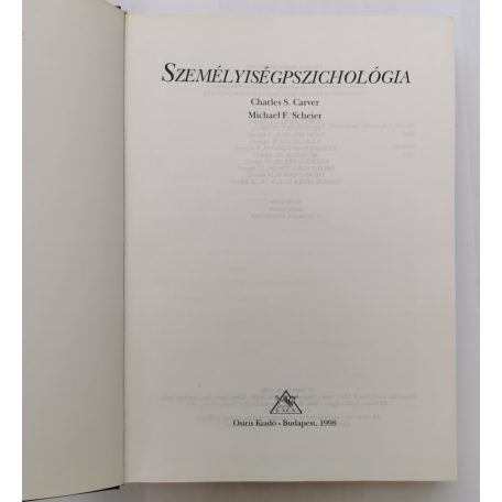 Michael F. Scheier-Charles S. Carver: Személyiségpszichológia