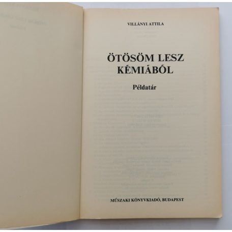 Villányi Attila: Ötösöm lesz kémiából - Példatár
