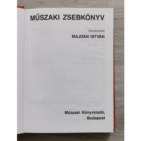 Majdán István (szerk.): Műszaki zsebkönyv
