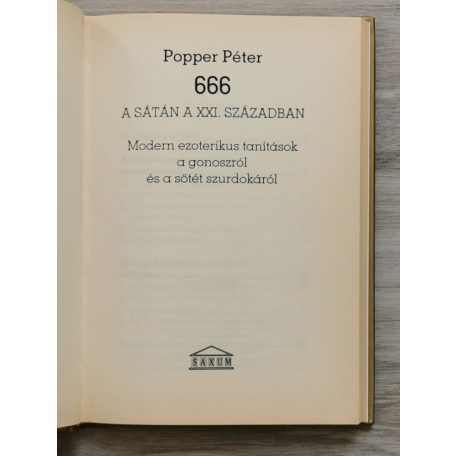Popper Péter: 666 - A sátán a XXI. században