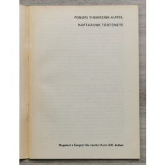 Ponori Thewrewk Aurél: Naptárunk története