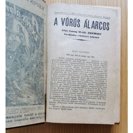Lovag Vlad Zniemsky: A vörös álarcos  (folytatásos regény - Képes Regény Újság 1-176.)