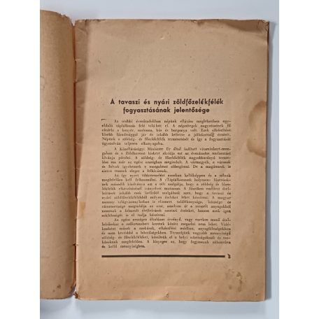 Táplálkozzunk helyesen - Együnk zöldfőzeléket!