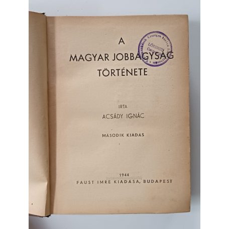 Acsády Ignác: A magyar jobbágyság története