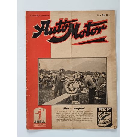 Autó-Motor XI. évf. 15. sz. (1939. szeptember)