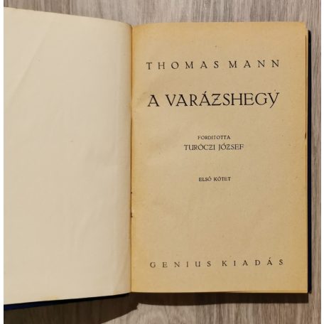 Thomas Mann: Varázshegy I-IV.