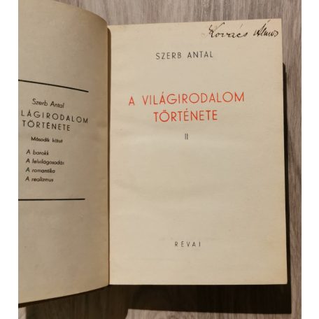 Szerb Antal: A világirodalom története I-III.
