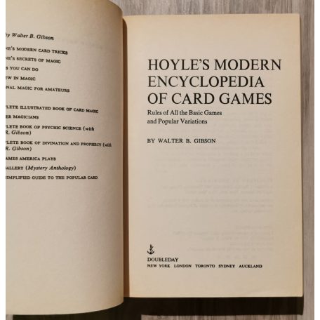 Walter B. Gibson: Hoyle's Modern Encyclopedia of Card Games: Rules of All the Basic Games and Popular Variations 
