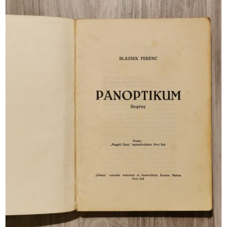  Blazsek Ferenc: Panoptikum - Regény