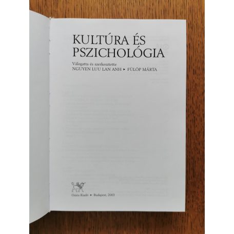 Nguyen Luu Lan Anh, Fülöp Márta (szerk.): Kultúra és pszichológia