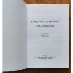   Laczkó Sándor (szerk.): Lábjegyzetek Platónhoz 7. - Az igazságosság