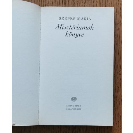Szepes Mária: Misztériumok könyve